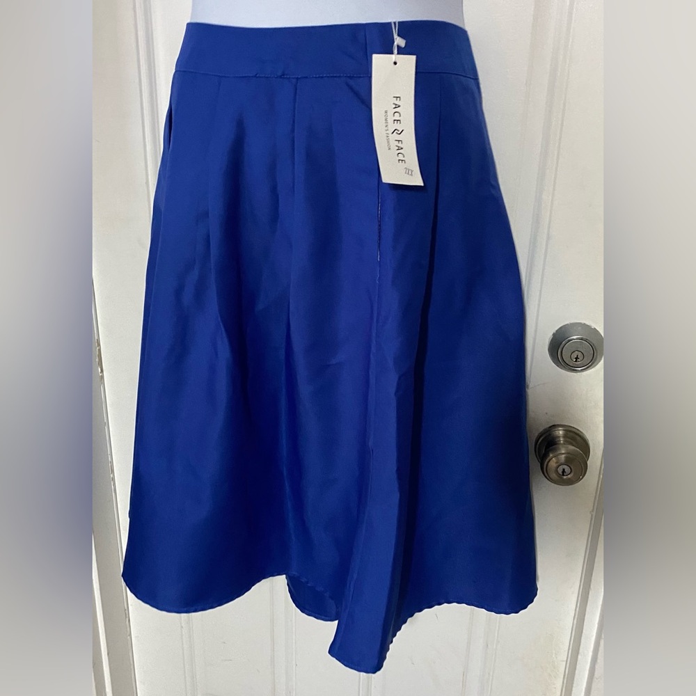 Face N Face Women's High Waisted A-line Skater Pleated Full Midi Skirt